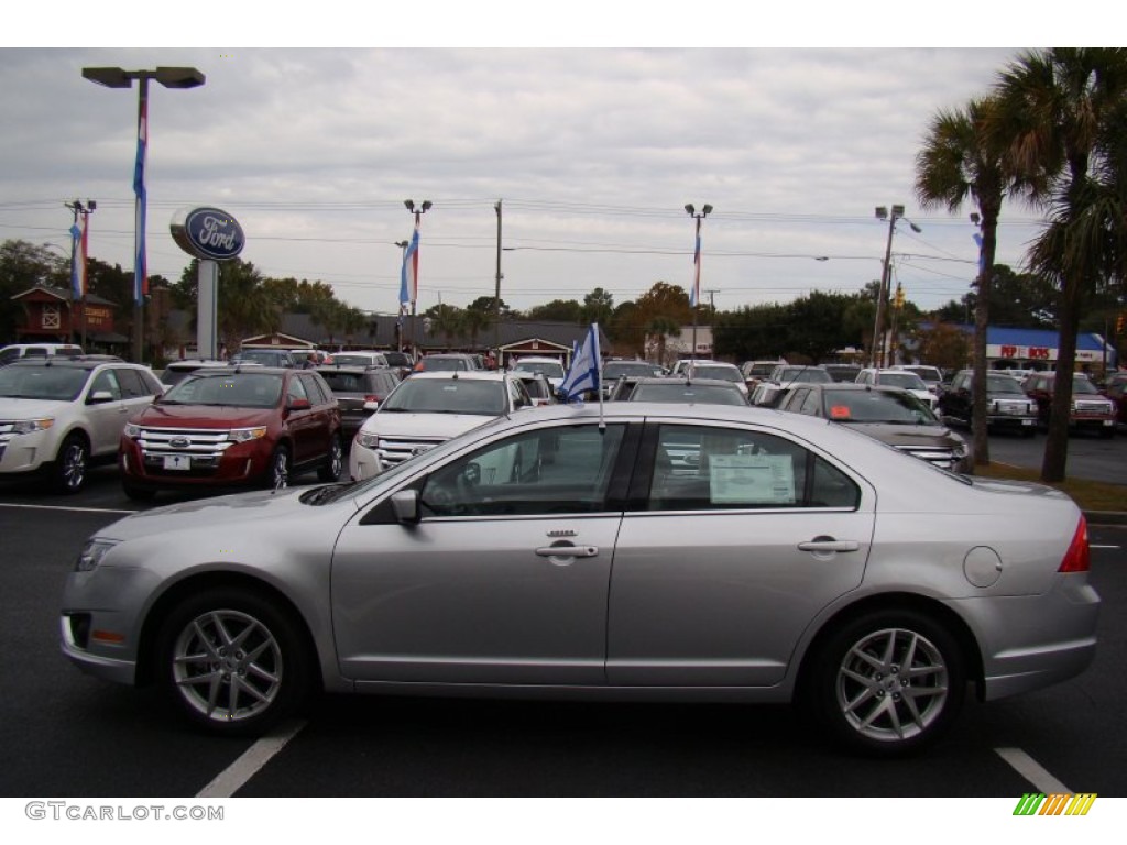 2012 Fusion SEL V6 - Ingot Silver Metallic / Medium Light Stone photo #5