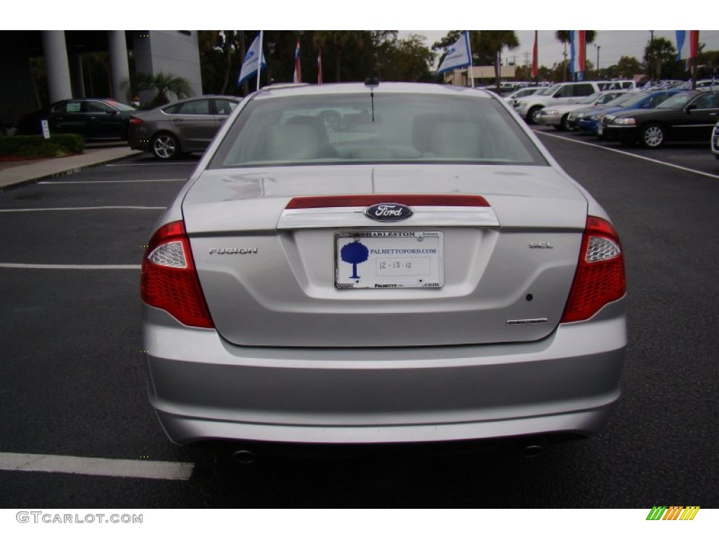 2012 Fusion SEL V6 - Ingot Silver Metallic / Medium Light Stone photo #7