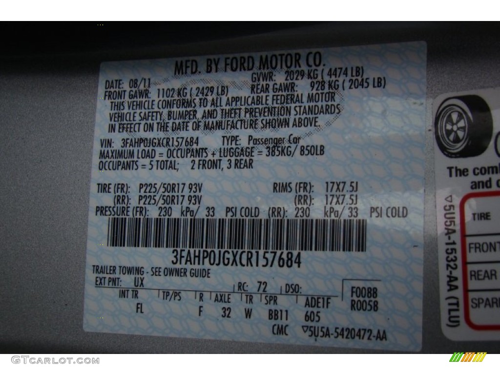 2012 Fusion SEL V6 - Ingot Silver Metallic / Medium Light Stone photo #13