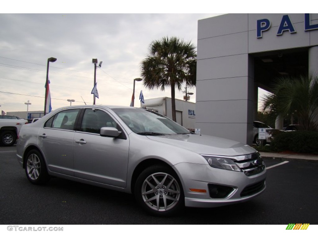 2012 Fusion SEL V6 - Ingot Silver Metallic / Medium Light Stone photo #17