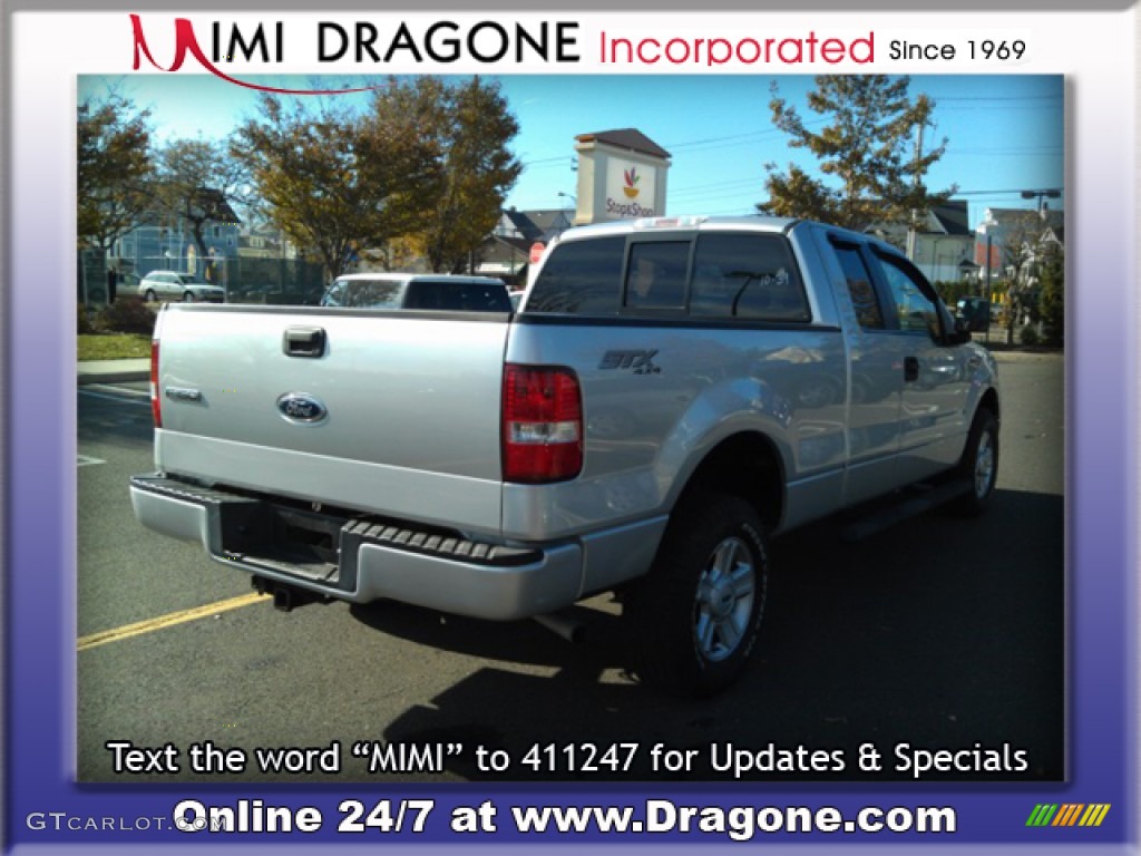 2005 F150 STX SuperCab 4x4 - Silver Metallic / Medium Flint Grey photo #4