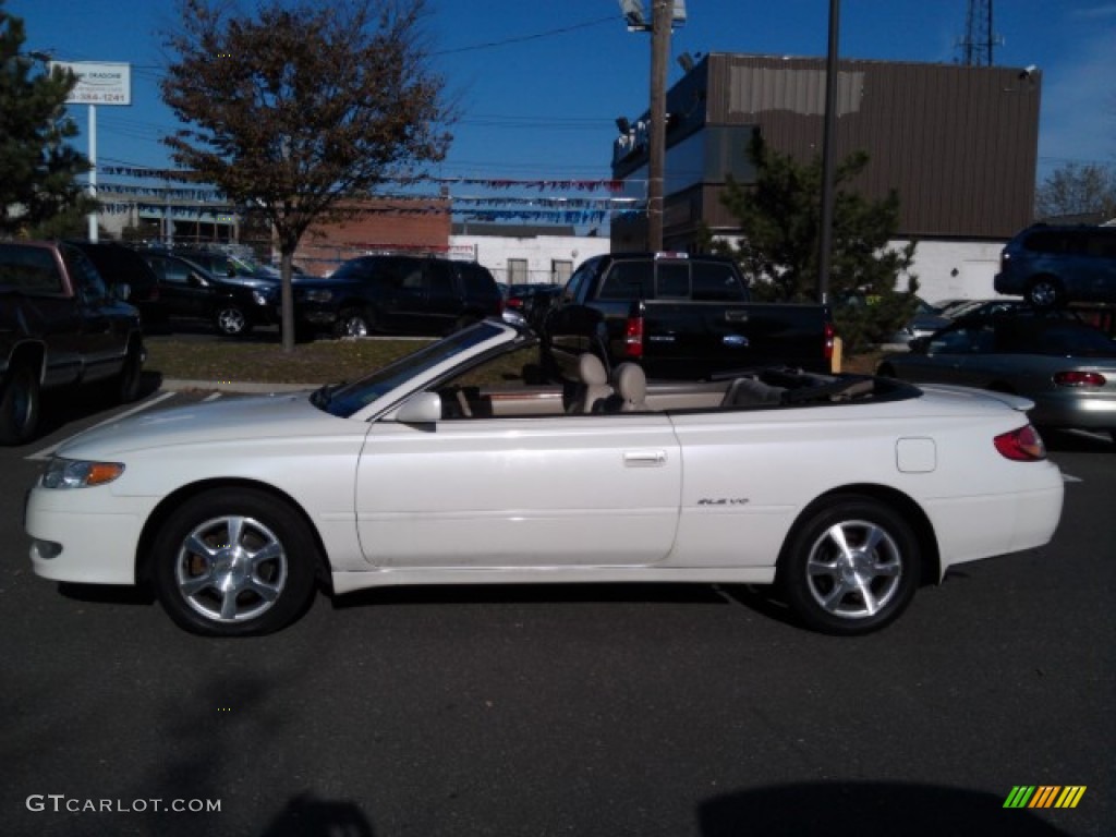 2003 Solara SLE V6 Convertible - Diamond White Pearl / Ivory photo #2