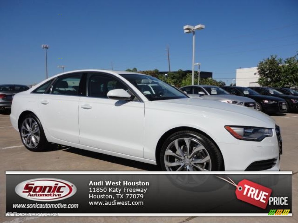 2013 A6 2.0T Sedan - Glacier White Metallic / Titanium Gray photo #1