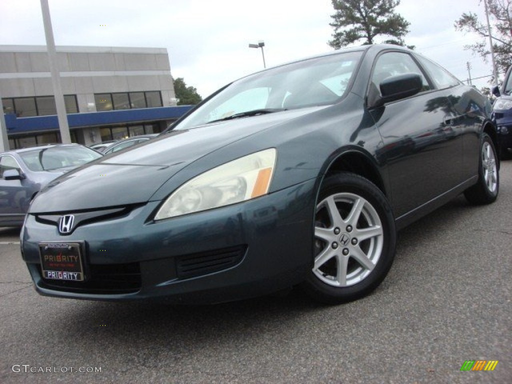 2004 Accord EX V6 Coupe - Deep Green Pearl / Ivory photo #1