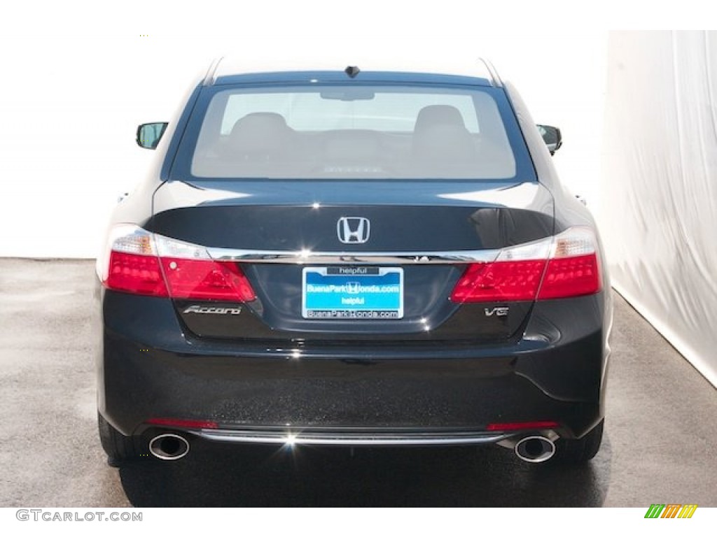 2013 Accord EX-L V6 Sedan - Crystal Black Pearl / Black photo #6