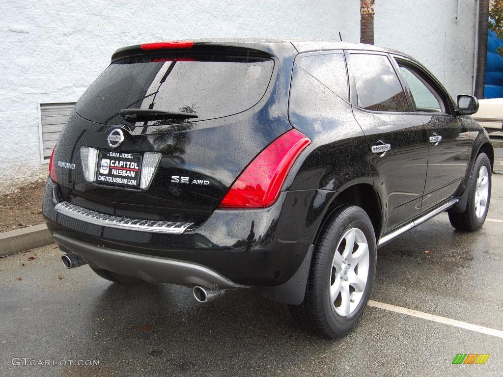 2007 Murano SE AWD - Super Black / Charcoal photo #3