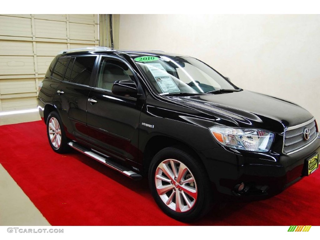 2010 Highlander Hybrid Limited 4WD - Black / Ash photo #1