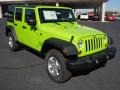 Gecko Green Pearl 2013 Jeep Wrangler Unlimited Sport S 4x4 Exterior