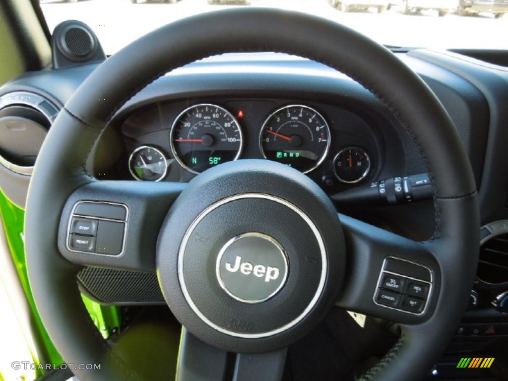 2013 Jeep Wrangler Unlimited Sport S 4x4 Black Steering Wheel Photo #73289901