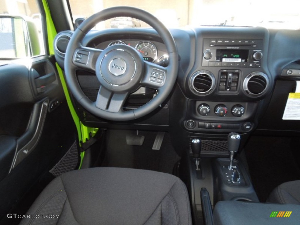 2013 Jeep Wrangler Unlimited Sport S 4x4 Black Dashboard Photo #73289971