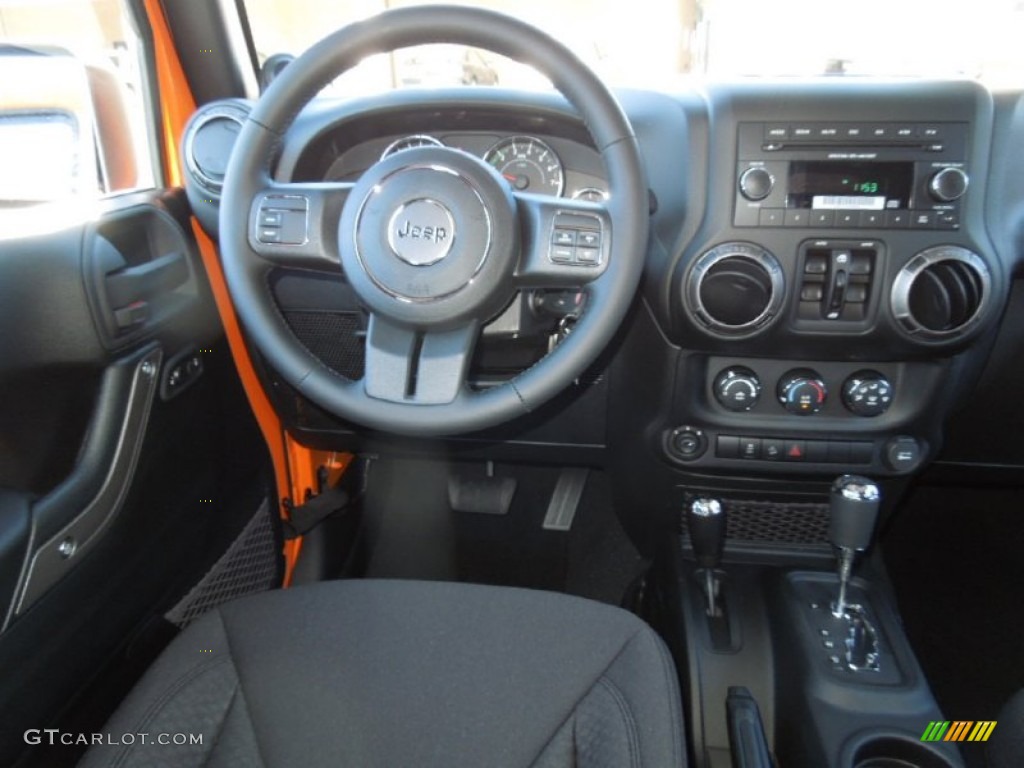 2013 Jeep Wrangler Unlimited Sport S 4x4 Black Dashboard Photo #73291272