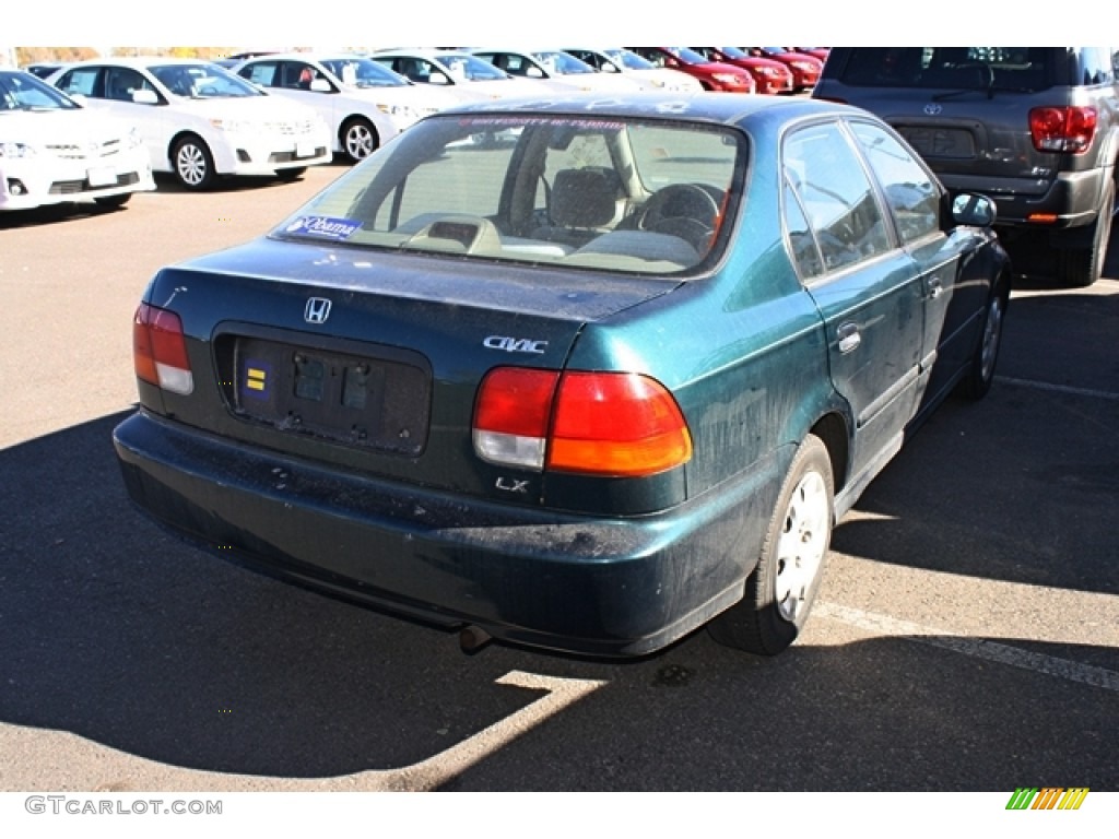 1998 Civic LX Sedan - Cypress Green Pearl / Beige photo #2