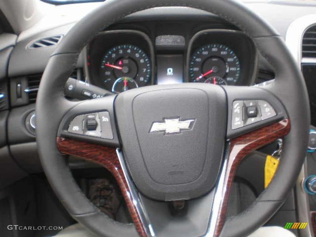 2013 Chevrolet Malibu ECO Jet Black/Titanium Steering Wheel Photo #73294656