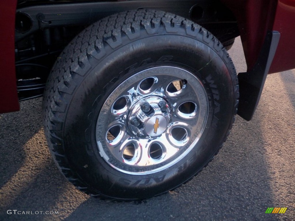 2013 Silverado 1500 Work Truck Regular Cab 4x4 - Deep Ruby Metallic / Dark Titanium photo #9