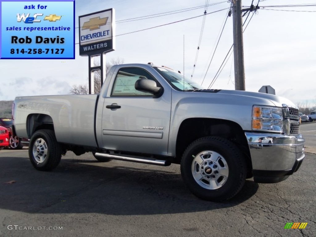 2013 Silverado 2500HD LT Regular Cab 4x4 - Silver Ice Metallic / Ebony photo #1