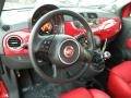 2013 Fiat 500 Sport Rosso/Nero (Red/Black) Interior Dashboard Photo