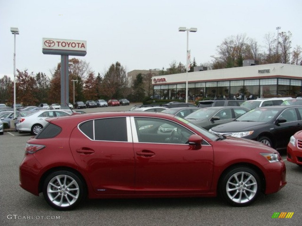 2012 CT 200h Hybrid Premium - Matador Red Mica / Black photo #1