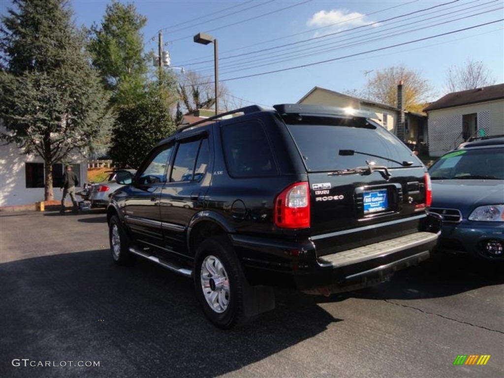 2001 Rodeo LSE 4WD - Ebony Black / Beige photo #3