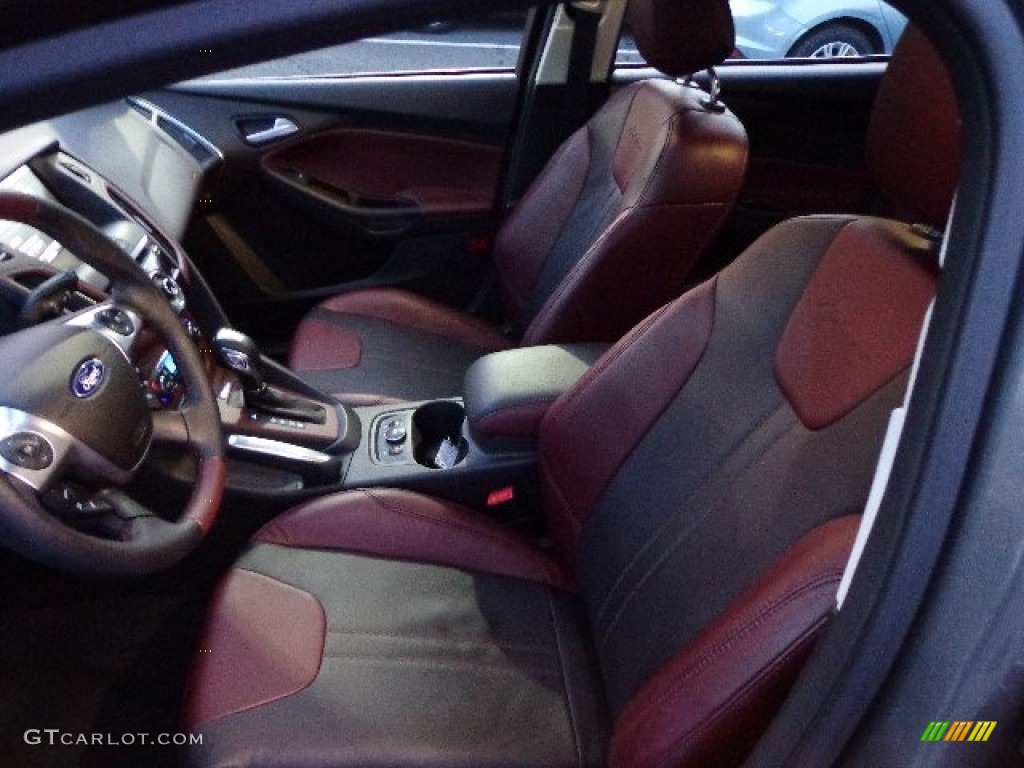 Tuscany Red Leather Interior 2012 Ford Focus Titanium 5-Door Photo #73299280