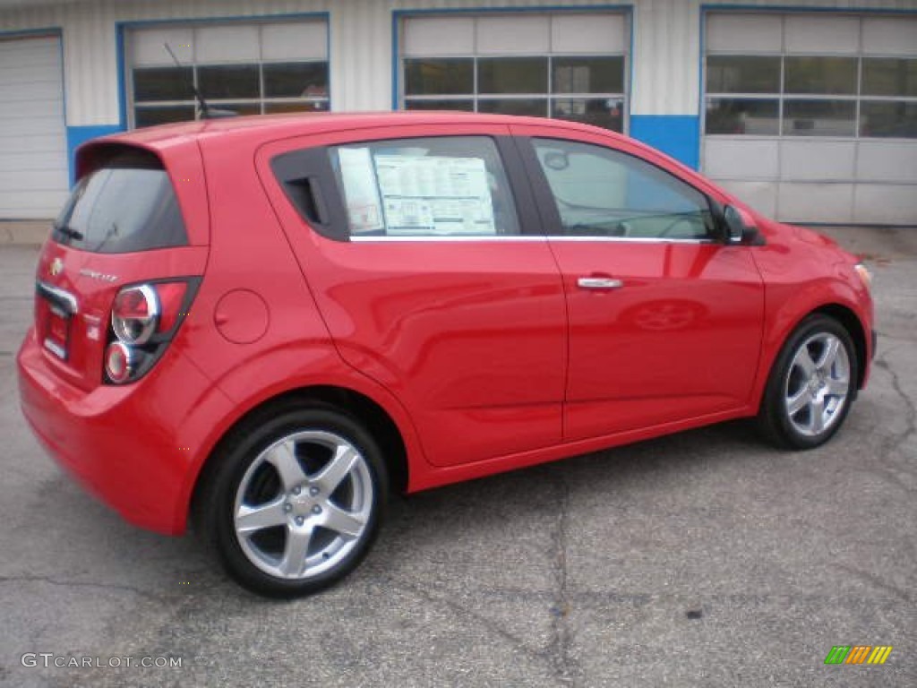 Victory Red 2012 Chevrolet Sonic LTZ Hatch Exterior Photo #73299576