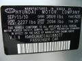 N3S: Liquid Silver 2010 Hyundai Elantra GLS Color Code