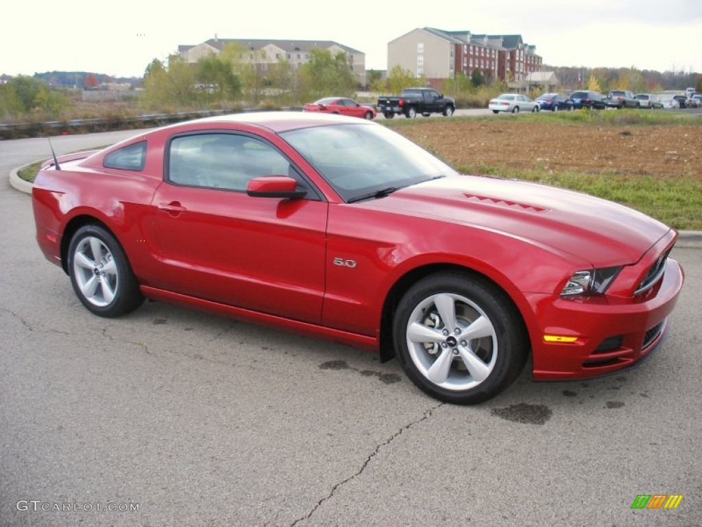 2013 Mustang GT Premium Coupe - Red Candy Metallic / Stone photo #5