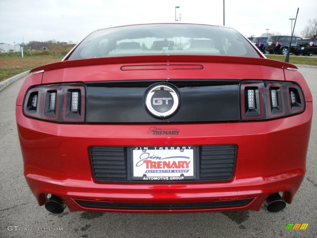 2013 Mustang GT Premium Coupe - Red Candy Metallic / Stone photo #9
