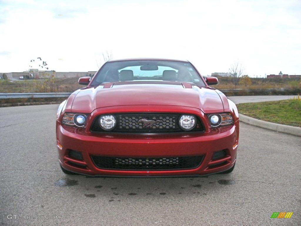 2013 Mustang GT Premium Coupe - Red Candy Metallic / Stone photo #10