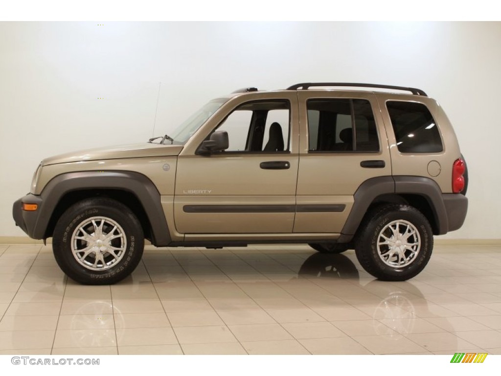 Light Khaki Metallic 2004 Jeep Liberty Sport 4x4 Exterior Photo #73302024