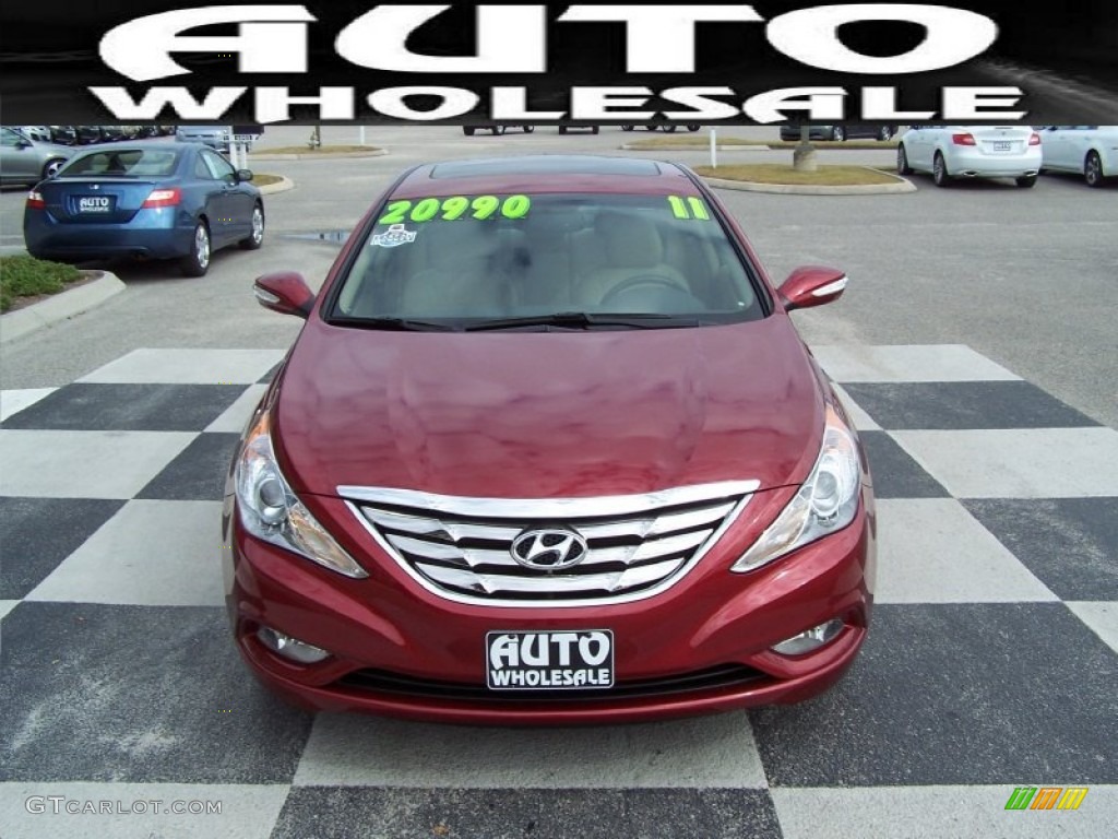 2011 Sonata Limited - Venetian Red / Camel photo #2