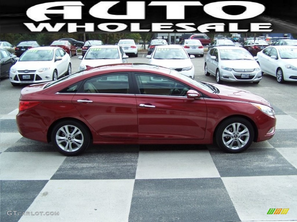 2011 Sonata Limited - Venetian Red / Camel photo #3