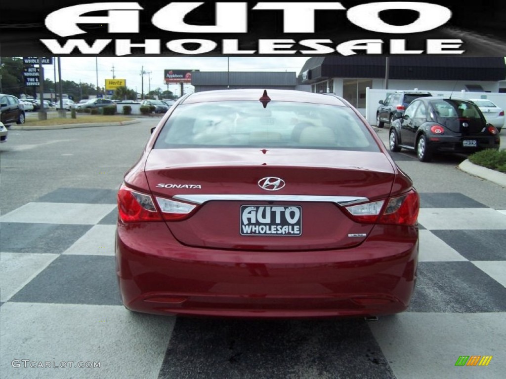 2011 Sonata Limited - Venetian Red / Camel photo #4