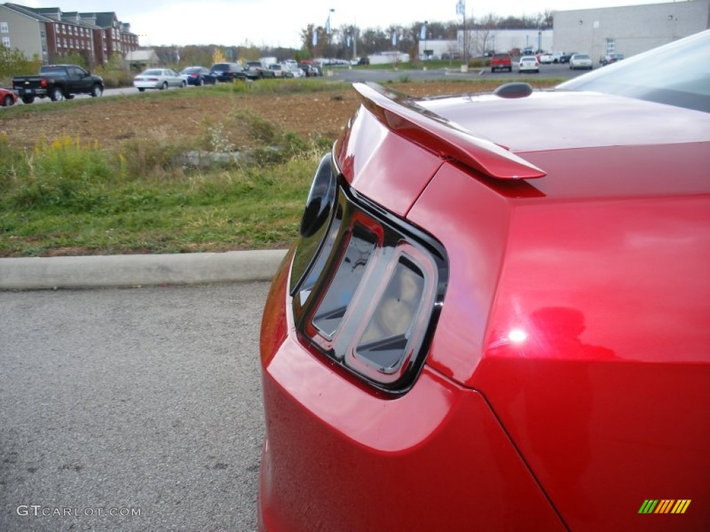 2013 Mustang GT Premium Coupe - Red Candy Metallic / Stone photo #38