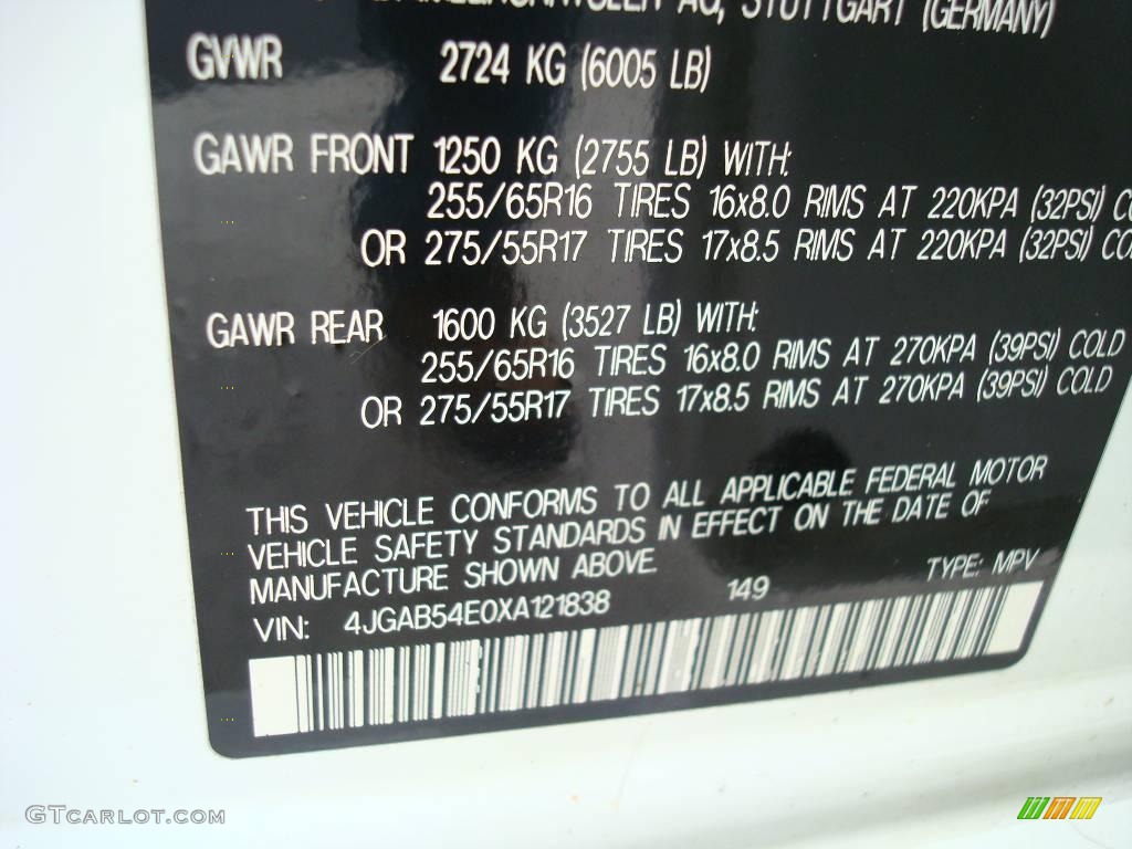 1999 ML 320 4Matic - Polar White / Grey photo #24