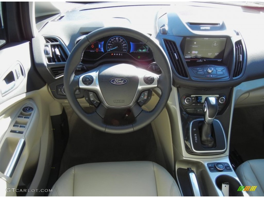 2013 Ford C-Max Hybrid SEL Medium Light Stone Dashboard Photo #73305498