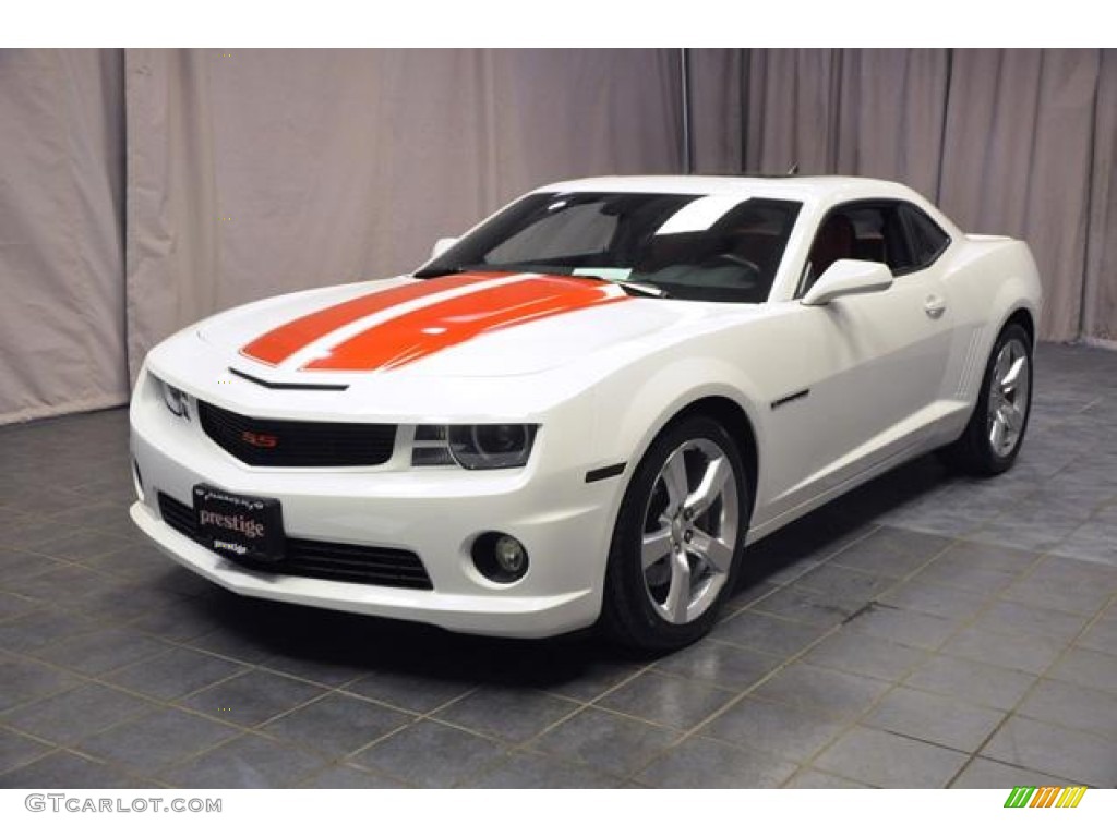 2011 Camaro SS Coupe - Summit White / Inferno Orange/Black photo #1