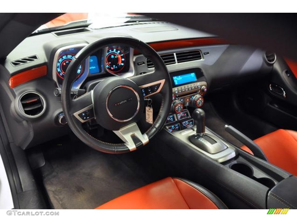 Inferno Orange/Black Interior 2011 Chevrolet Camaro SS Coupe Photo #73306416