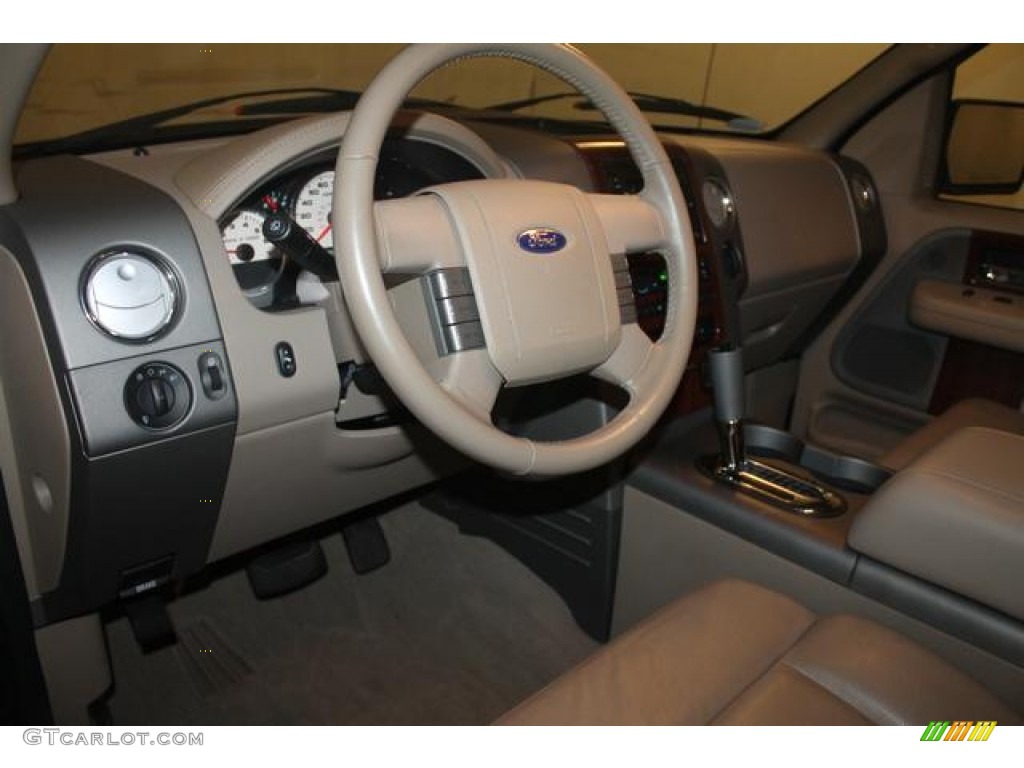 2005 F150 Lariat SuperCrew 4x4 - Medium Wedgewood Blue Metallic / Tan photo #20