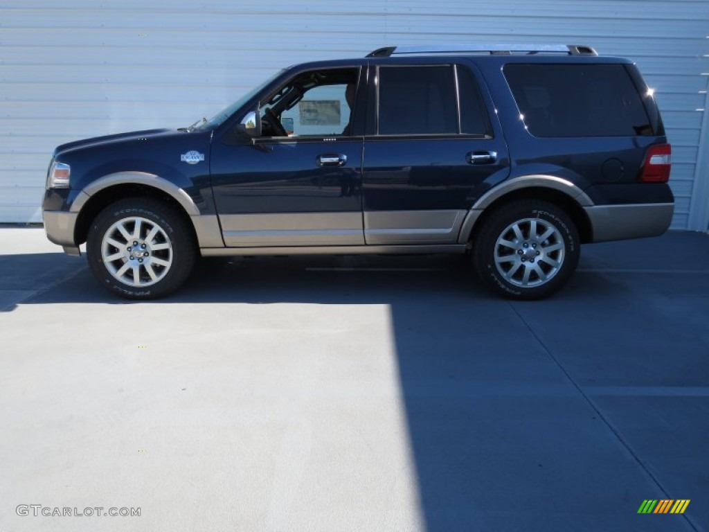 2013 Expedition King Ranch - Blue Jeans / King Ranch Charcoal Black/Chaparral Leather photo #5