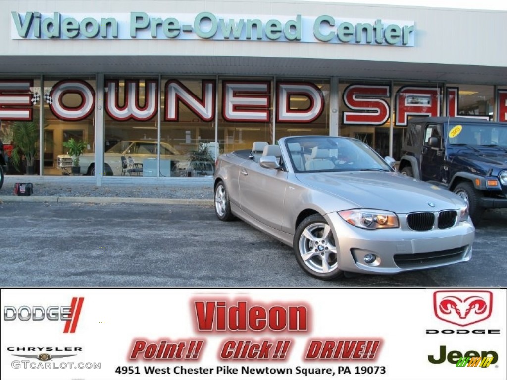 2012 1 Series 128i Convertible - Cashmere Silver Metallic / Savanna Beige photo #1