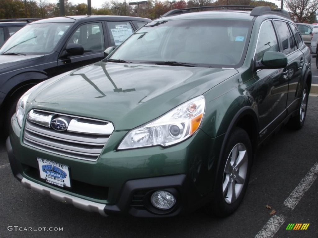 2013 Outback 2.5i Limited - Cypress Green Pearl / Warm Ivory Leather photo #1