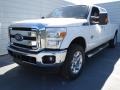2012 White Platinum Metallic Tri-Coat Ford F250 Super Duty Lariat Crew Cab 4x4  photo #6
