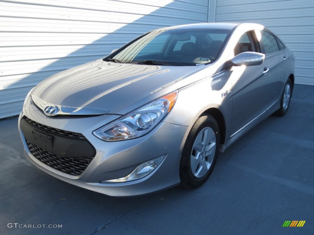 2012 Sonata Hybrid - Hyper Silver Metallic / Gray photo #6
