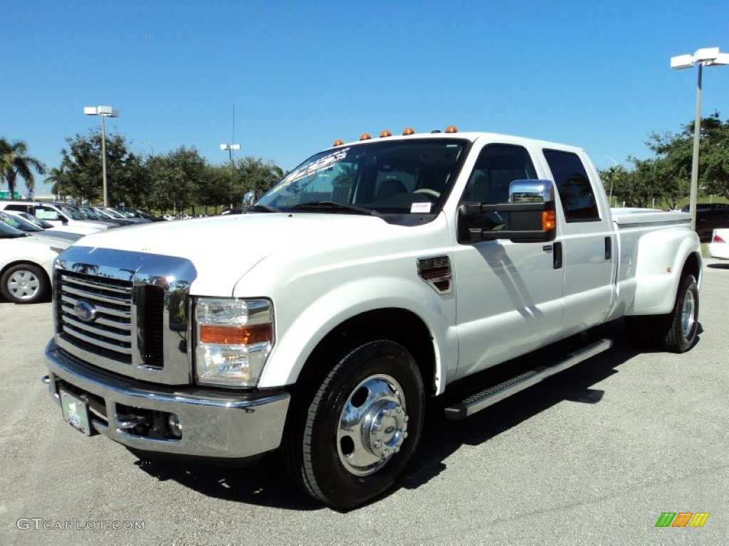 Oxford White 2009 Ford F350 Super Duty Lariat Crew Cab Dually Exterior Photo #73311720
