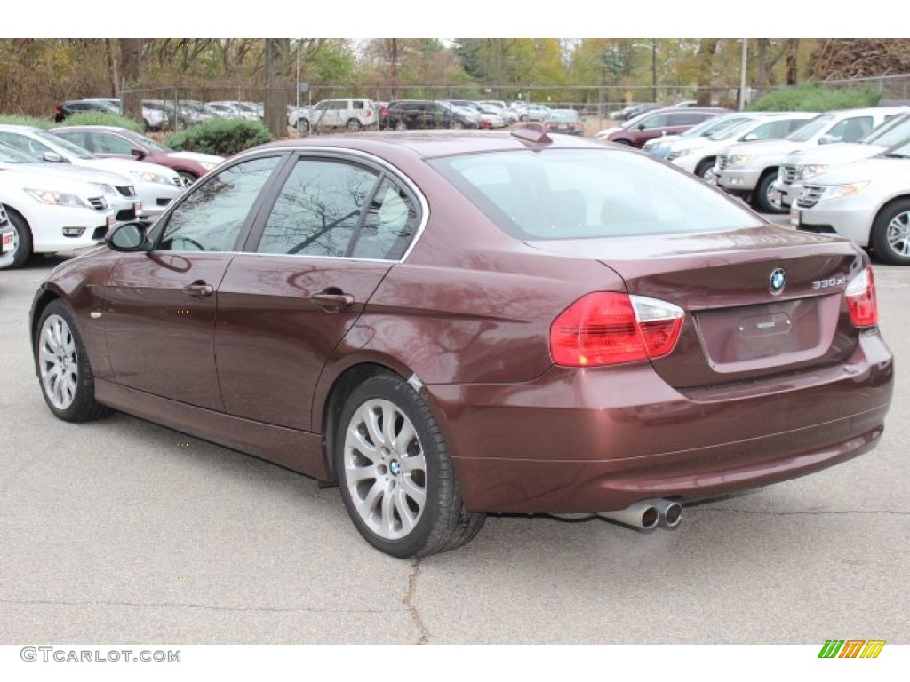 2006 3 Series 330xi Sedan - Barrique Red Metallic / Black photo #7