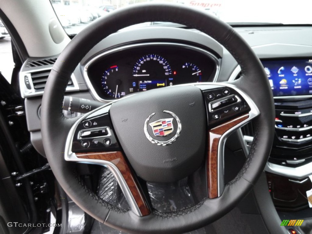2013 Cadillac SRX Performance AWD Ebony/Ebony Steering Wheel Photo #73313843