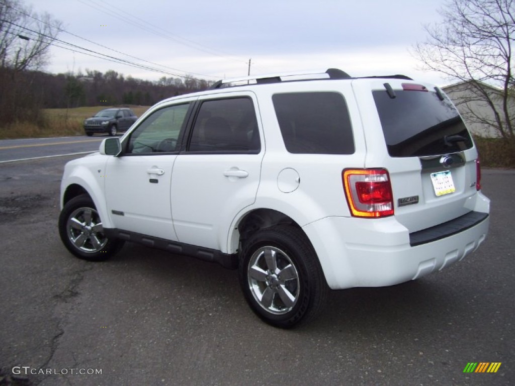 2008 Escape Limited 4WD - Oxford White / Charcoal photo #5