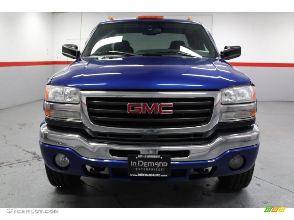 2004 Sierra 2500HD SLE Extended Cab 4x4 - Marine Blue Metallic / Pewter photo #4