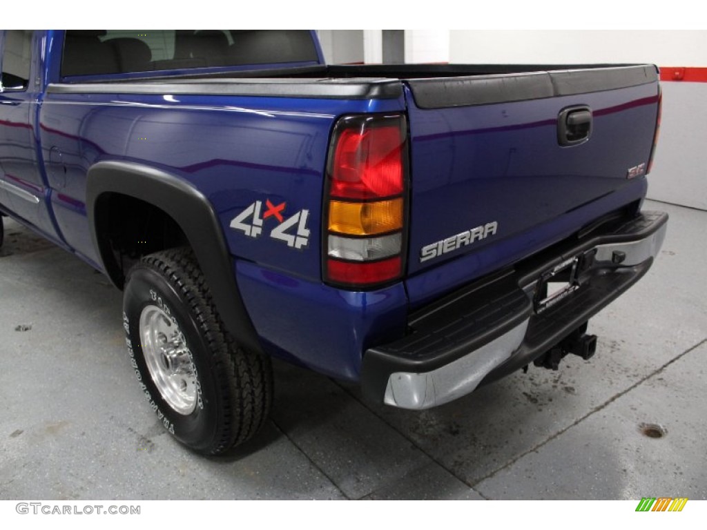 2004 Sierra 2500HD SLE Extended Cab 4x4 - Marine Blue Metallic / Pewter photo #19