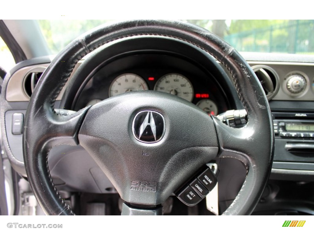 2006 Acura RSX Sports Coupe Ebony Steering Wheel Photo #73316622
